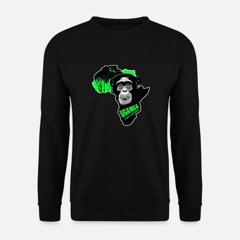Uganda - Chimpanzee - Unisex Sweatshirt - black