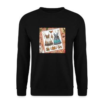 Designing. - Unisex Sweatshirt - black - Front - Alina (178cm) & Michal (187cm)