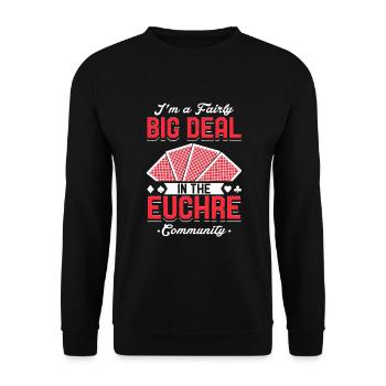 Euchre Community - Jeu de cartes Euchre Design - Sweat-shirt Unisexe - noir - Devant - Alina (178cm) & Michal (187cm)