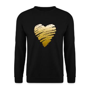 Coeur d'or - Sweat-shirt Unisexe - noir - Devant - Alina (178cm) & Michal (187cm)