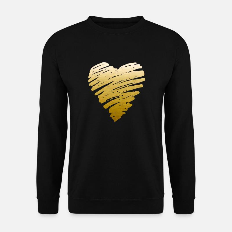 Hjerte af guld - Unisex sweater - sort
