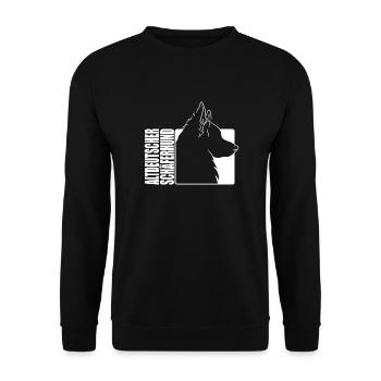 Altdeutscher Schäferhund Profil Hunde Wilsigns - Unisex Pullover - Schwarz - Vorne - Alina (178cm) & Michal (187cm)