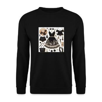 Black look. - Unisex Sweatshirt - black - Front - Alina (178cm) & Michal (187cm)