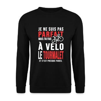j ai fais le tourmalet à vélo cadeau velo cycliste - Sweat-shirt Unisexe - noir - Devant - Alina (178cm) & Michal (187cm)