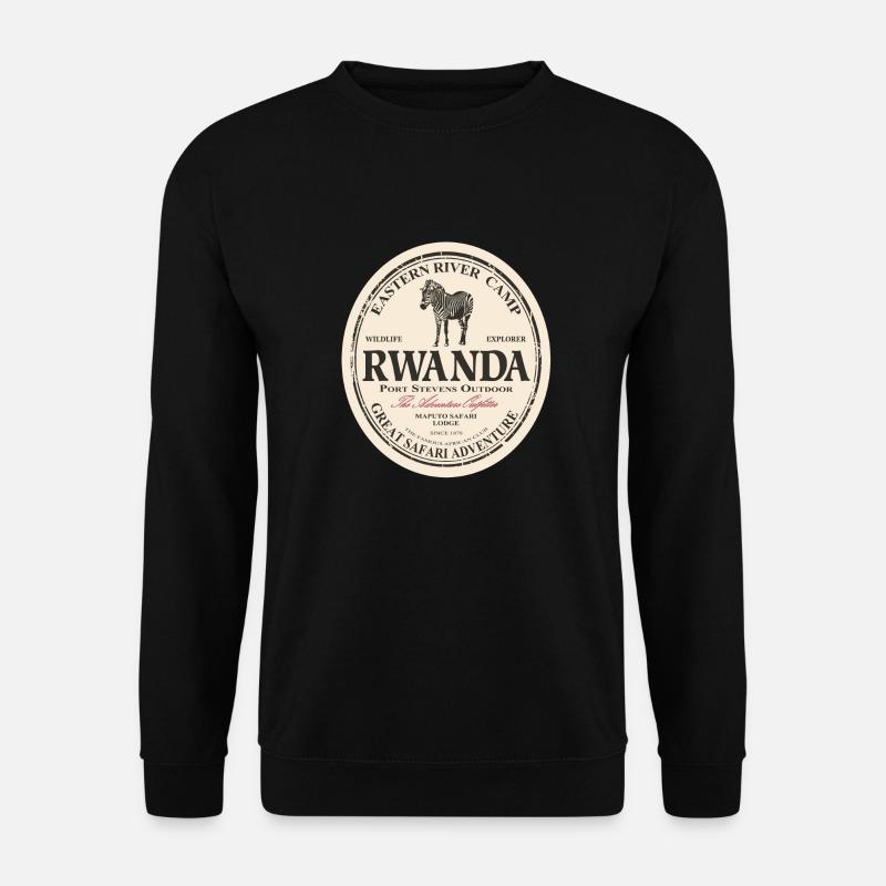 Rwanda - Zebra - Unisex Sweatshirt - black