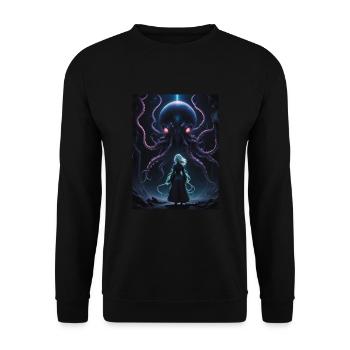 kraken du cosmos - Sweat-shirt Unisexe - noir - Devant - Alina (178cm) & Michal (187cm)