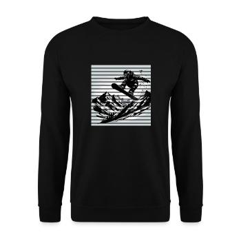 Snowboarder - Unisex Pullover - Schwarz - Vorne - Alina (178cm) & Michal (187cm)
