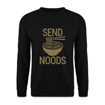 Send noods - Unisex Sweatshirt - black - Front - Alina (178cm) & Michal (187cm)