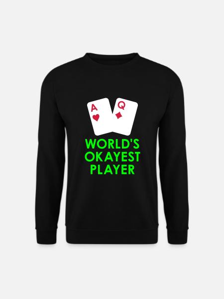 World's okayest player (zwei Spielkarten) - Unisex Pullover - Schwarz