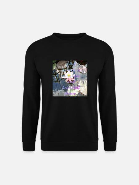 Schöne Blume... - Unisex Pullover - Schwarz