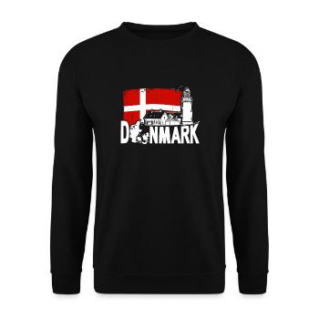 Denmark Bovbjerg Fyr Lighthouse Holiday - Unisex Sweatshirt - black - Front - Alina (178cm) & Michal (187cm)