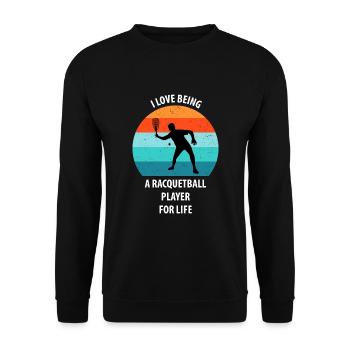 Racqueetball - Unisex Sweatshirt - black - Front - Alina (178cm) & Michal (187cm)