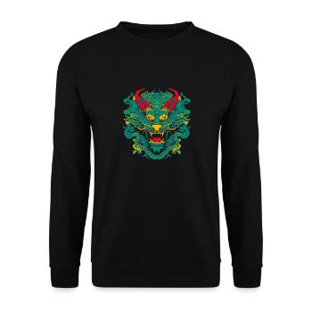 Année du Dragon 2024 - Sweat-shirt Unisexe - noir - Devant - Alina (178cm) & Michal (187cm)