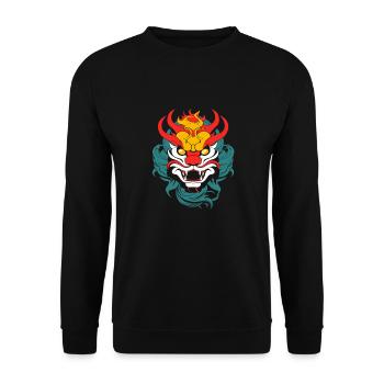 Jahr Des Drachen 2024 - Unisex Pullover - Schwarz - Vorne - Alina (178cm) & Michal (187cm)