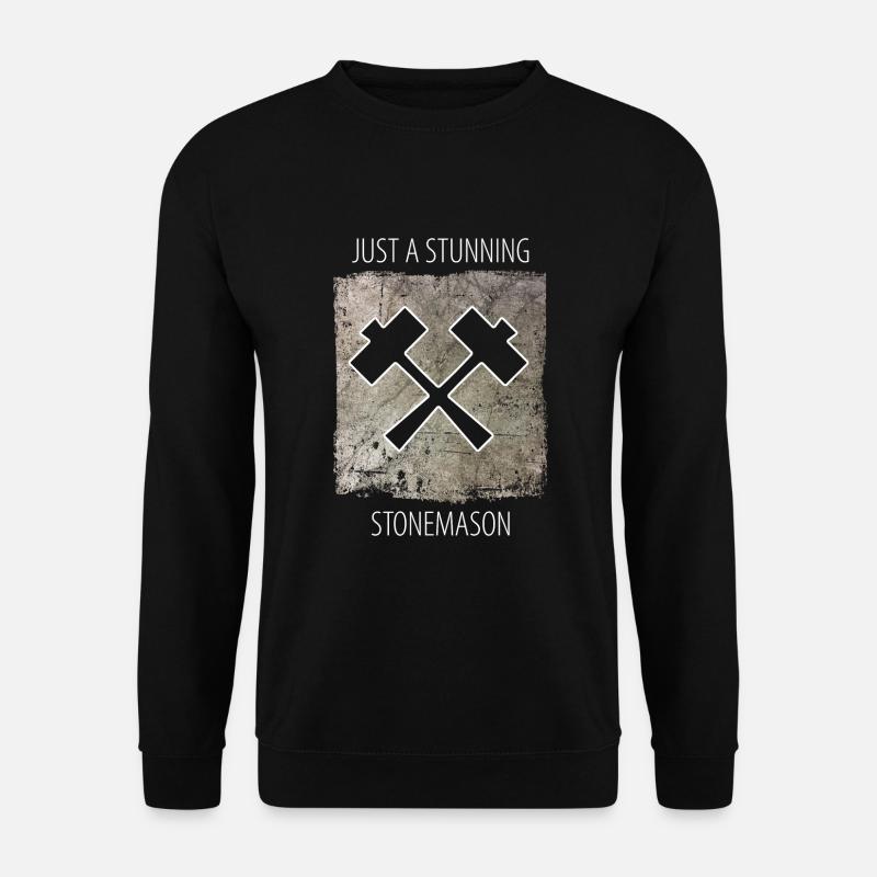 Steinmetz Steinbildhauer Spruch - Unisex Pullover - Schwarz