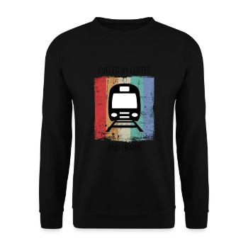 Train Railway Railroad Worker Trains Train Driver - Unisex Sweatshirt - black - Front - Alina (178cm) & Michal (187cm)