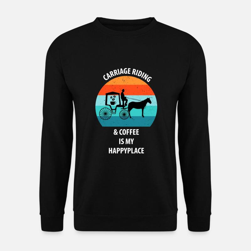 Cocher Calèche Calèche Café - Sweat-shirt Unisexe - noir