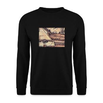 Ship No. 4 - Unisex Sweatshirt - black - Front - Alina (178cm) & Michal (187cm)