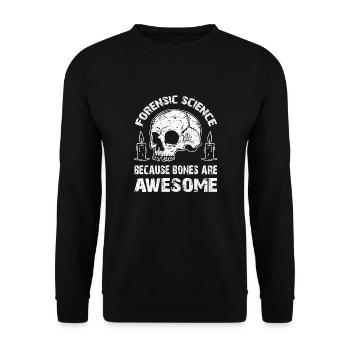 Forensics | Paleontology | Criminalistics - Unisex Sweatshirt - black - Front - Alina (178cm) & Michal (187cm)