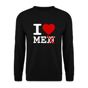 I love me - Unisex Sweatshirt - black - Front - Alina (178cm) & Michal (187cm)