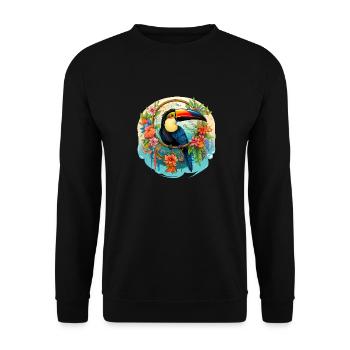 Toucan with dream catcher - Unisex Sweatshirt - black - Front - Alina (178cm) & Michal (187cm)