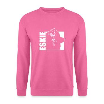 Américain Eskimo Chien Eskie Profil Chiens Wilsigns - Sweat-shirt Unisexe - rose - Devant