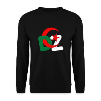 DZ ALGERIA - Unisex Pullover - Schwarz - Vorne - Alina (178cm) & Michal (187cm)
