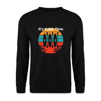 C’est l’heure du kayak - Kayak Design - Sweat-shirt Unisexe - noir - Devant - Alina (178cm) & Michal (187cm)