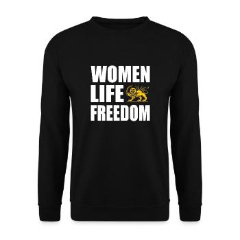 Women life freedom - Unisex Pullover - Schwarz - Vorne - Alina (178cm) & Michal (187cm)