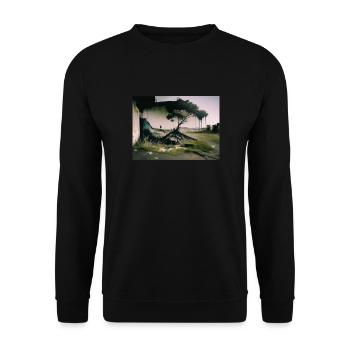 Kollektion NOWT LAA1 - Unisex Pullover - Schwarz - Vorne - Alina (178cm) & Michal (187cm)