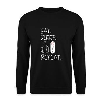 Fuck Off, fuck off, fuck you, fck u - Unisex Pullover - Schwarz - Vorne - Alina (178cm) & Michal (187cm)