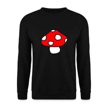 Mouches Champignon Mushroom - Sweat-shirt Unisexe - noir - Devant - Alina (178cm) & Michal (187cm)