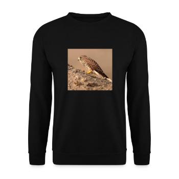 Eagle in desert - Unisex Sweatshirt - black - Front - Alina (178cm) & Michal (187cm)