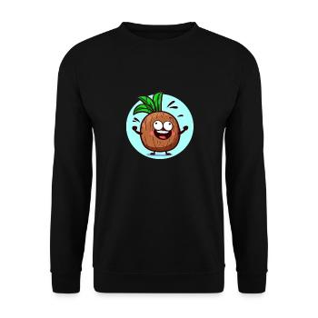 Happy pineapple - Unisex Sweatshirt - black - Front - Alina (178cm) & Michal (187cm)