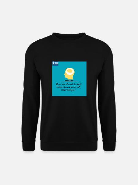 Zitat-Sokrates - Unisex Pullover - Schwarz