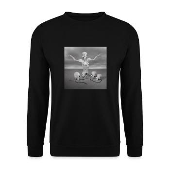 Cool hoodie - Unisex Pullover - Schwarz - Vorne - Alina (178cm) & Michal (187cm)