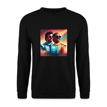 F1 AI interpretation - Unisex Sweatshirt - black - Front - Alina (178cm) & Michal (187cm)