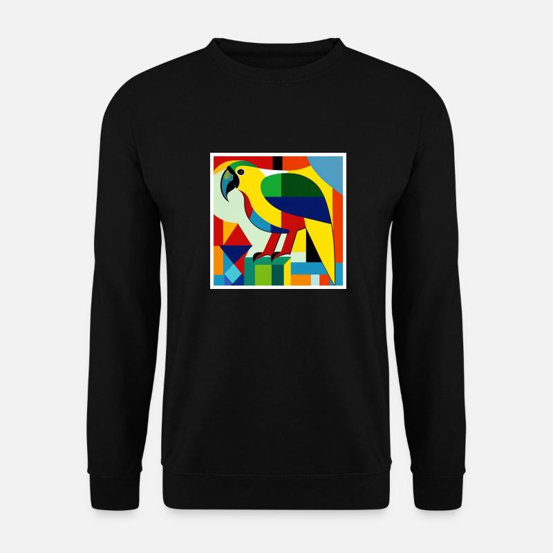 Perroquet comme art sur le T-shirt - Sweat-shirt Unisexe - noir
