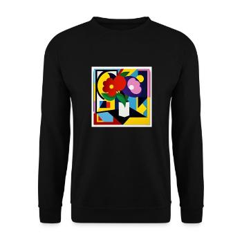 Flower Power, Fantasy on your T-shirt - Unisex Sweatshirt - black - Front - Alina (178cm) & Michal (187cm)