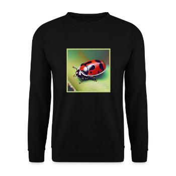 Ladybug as art on the T-shirt - Unisex Sweatshirt - black - Front - Alina (178cm) & Michal (187cm)