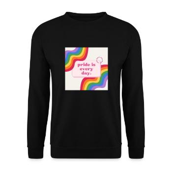 Pride is every Day - Unisex Pullover - Schwarz - Vorne - Alina (178cm) & Michal (187cm)