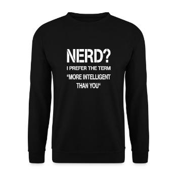 Nerd - Unisex Sweatshirt - black - Front - Alina (178cm) & Michal (187cm)
