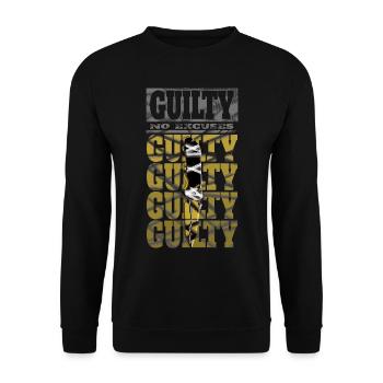 COUPABLE - Sweat-shirt Unisexe - noir - Devant - Alina (178cm) & Michal (187cm)