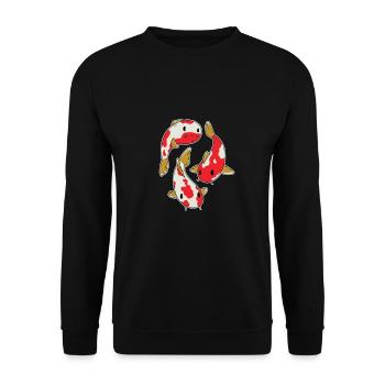 Koi - Sweat-shirt Unisexe - noir - Devant - Alina (178cm) & Michal (187cm)