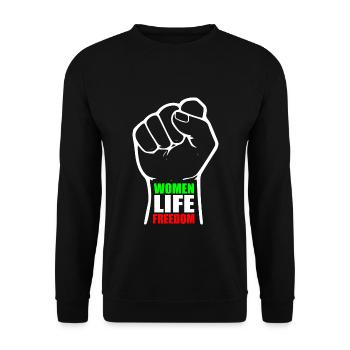Women life freedom - Unisex Sweatshirt - black - Front - Alina (178cm) & Michal (187cm)