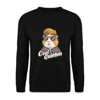 Guinea Pig MOM - Unisex Pullover - Schwarz - Vorne - Alina (178cm) & Michal (187cm)