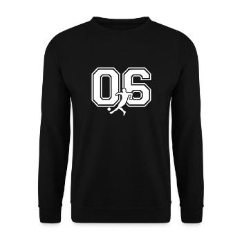Soccer Number 06 Soccer Player - Unisex Sweatshirt - black - Front - Alina (178cm) & Michal (187cm)