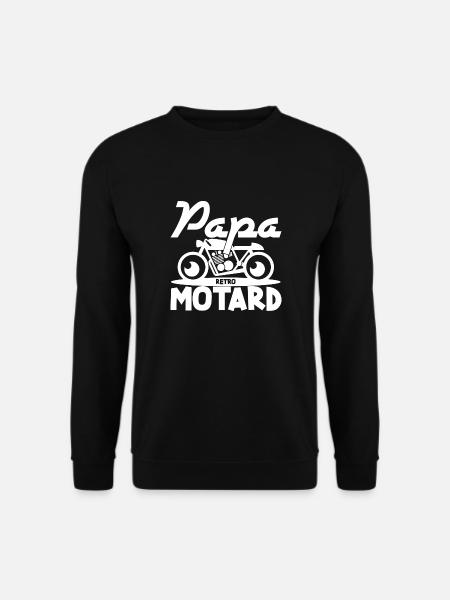 Papa motard - Sweat-shirt Unisexe - noir