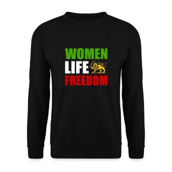 Women life freedom - Unisex Sweatshirt - black - Front - Alina (178cm) & Michal (187cm)