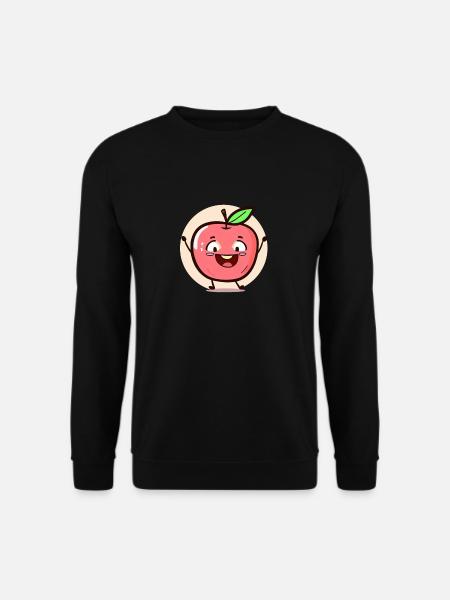 Fröhlicher Apfel - Unisex Pullover - Schwarz